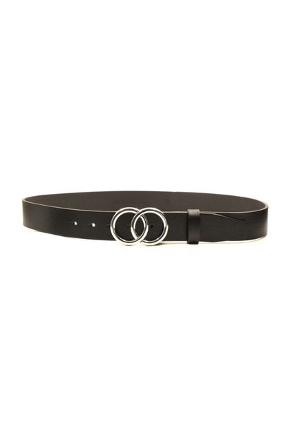 Leather Double Ring Buckle Women's Belt 4cm