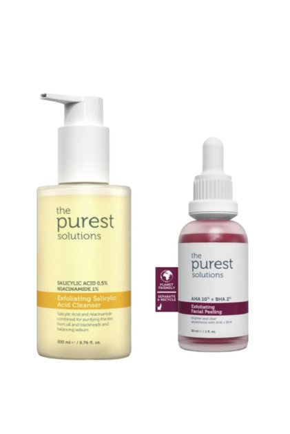 Anti-Acne and Blackhead Cleansing Gel and Aha & Bha Revitalizing Set