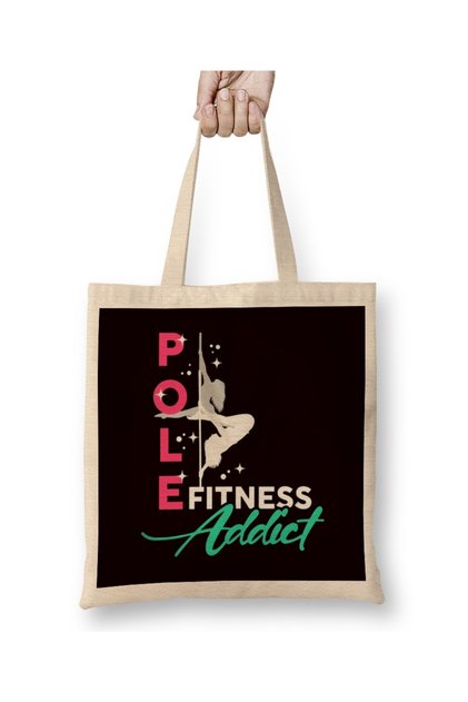 Pole Fitness Addict Pole Dancer Workout Sports Cloth Bag Long Handle