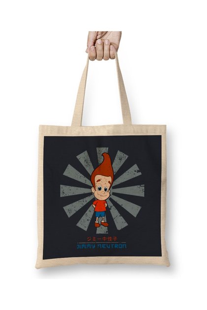 Jimmy Neutron Retro Japanese Tote Bag Long Handle