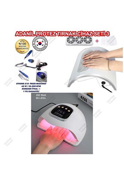 adanil Protez Tırnak Cihaz Seti Strong Freze Sun X15 Max UV Led ve