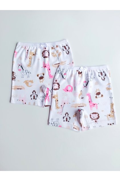 Girl's 100% Cotton Bottom Panties/boxers 2-pack
