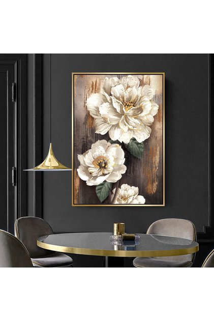 Altın Metal Çerçeveli Kanvas Tablo 70x100cm LK229-K