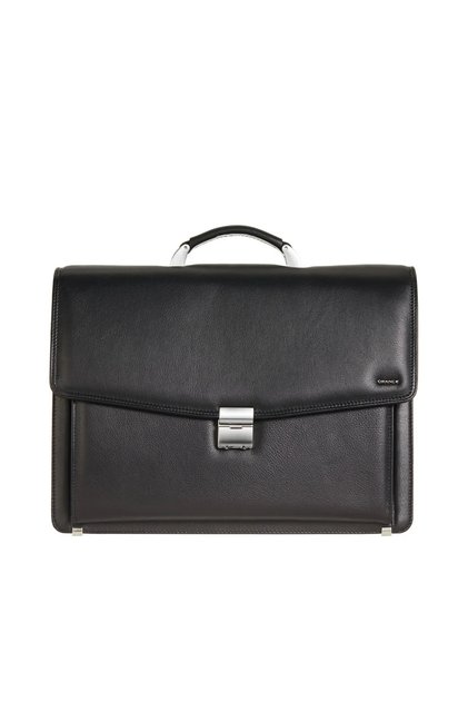 4211 GENUINE LEATHER BRIEFCASE WITH LAPTOP COMPARTMENT BLACK
