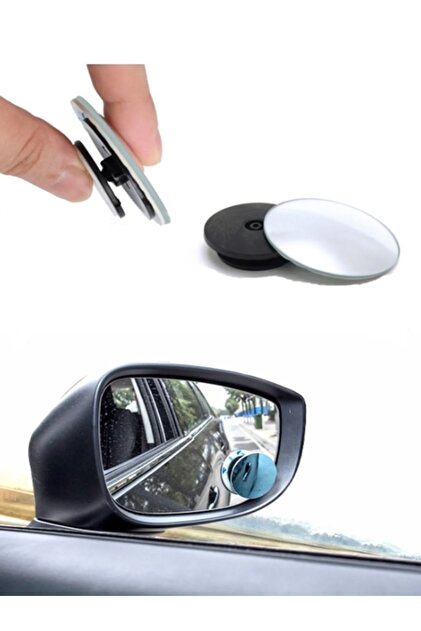 LOVYCO Araç Motosiklet Kör Nokta Aynası Park Etme Araba Yuvarlak Ayna 3m Yapışkanlı 2 Adet - 2
