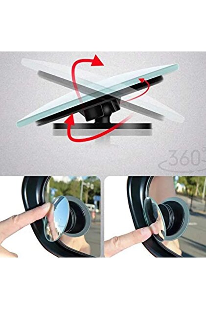 LOVYCO Araç Motosiklet Kör Nokta Aynası Park Etme Araba Yuvarlak Ayna 3m Yapışkanlı 2 Adet - 4