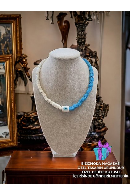 Bodrum Glass Bead Serenay Glass Necklace Evil Eye Bead Necklace