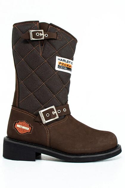 Harley Davidson Laconia 644 Dark Brown Deri Kadın Bot Ayakkabı v3