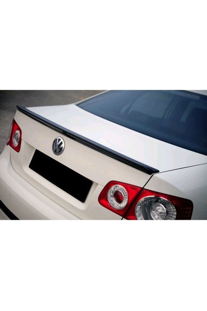 VW Jetta MK5 Uyumlu Spoyler Piano Black, 2005 2010 Arka Bagaj Çıtası ABS Parlak Siyah Modifiye