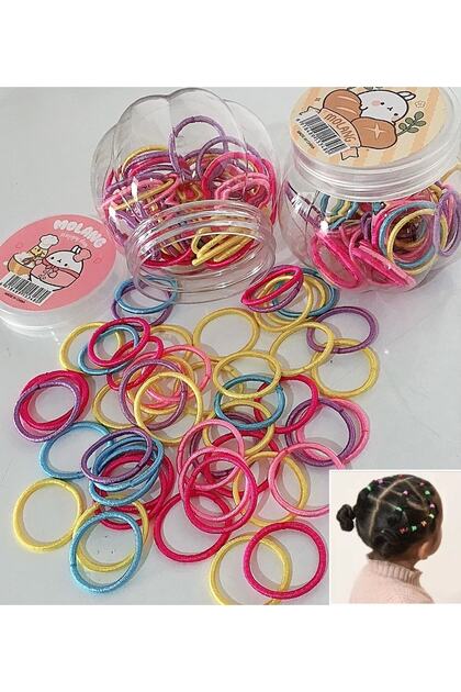 50 Pieces Fabric Elastic Hair Clip in Box