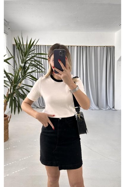 Black and White Contrast T-Shirt