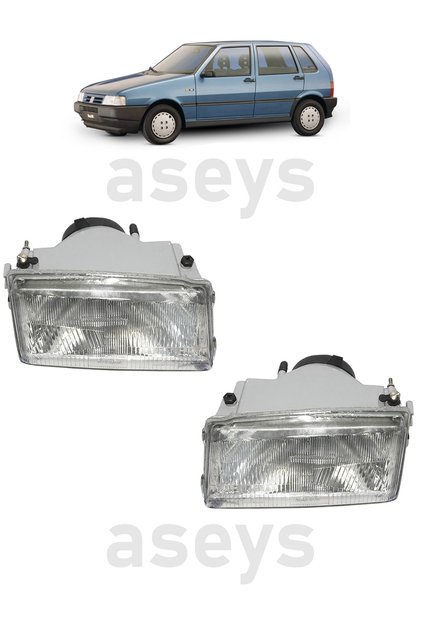 Fiat Uno Ön Sağ Ve Sol Far Ikili Takım Halinde Uno Far