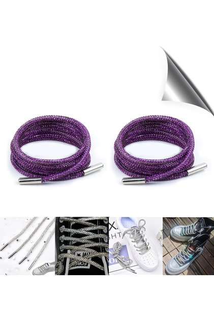 Shiny Stone Shoelaces with Crystal Stones 100 cm 1 Pair (POLID)