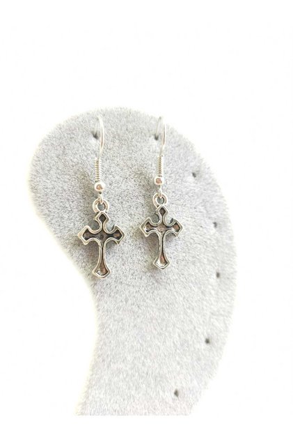Antique Cross Gothic Sallantılı Küpe