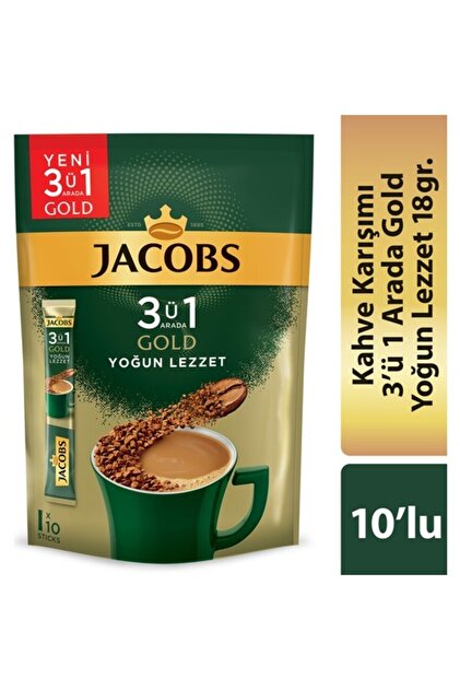 Jacobs 3'ü 1 Arada Gold Yoğun Lezzet 10'lu Paket - Fiyatı, Yorumları