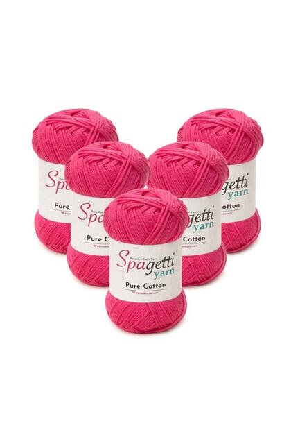 Pure Cotton 5-Piece Pink Hand Knitting Yarn