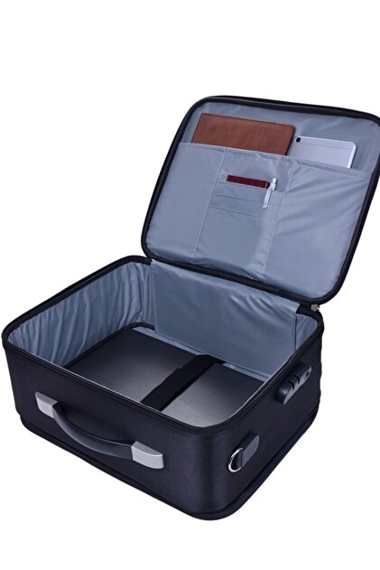 Çantaland Lüx Kasalı Siyah Pilot, Evrak, Laptop, Notebook Çantası