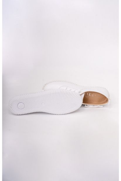 THE FRİDA SHOES Frd5001 Beyaz Suni Deri Günlük Lastikli Yumuşak Kadın Ayakkabı - 7