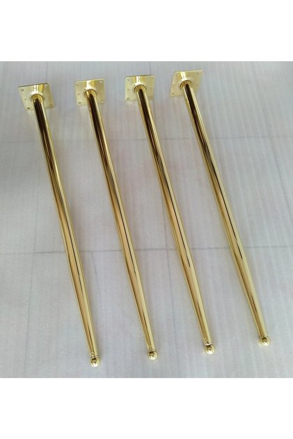 4 Adet-lüks Masa Ayağı,73cm Gold Renk Kaplama( Yanlara 10 Derece Açılı Masa Ayağı)