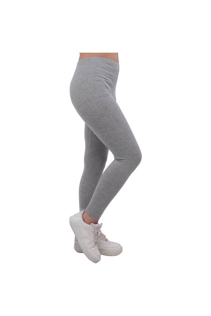 Women's Combed Elastane Plain Leggings 2 pcs same color