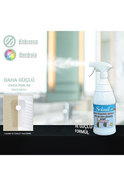SOLİXEL Pas ve Kir Çözücü Köpüklü Sistem 1000 Ml İkili Paket +