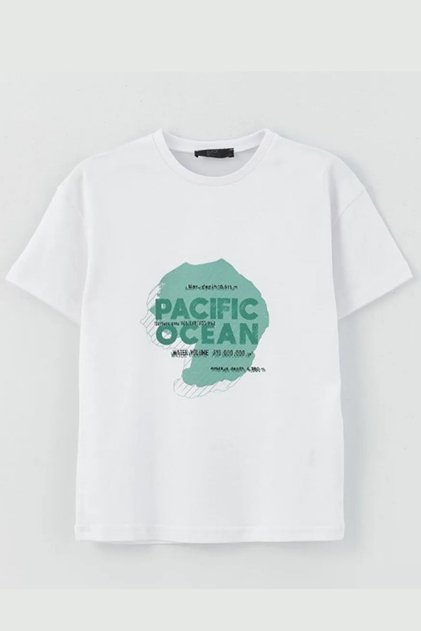 Boy's Cotton T-shirt Short Sleeve Summer Printed