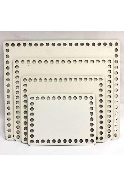 قاعدة سلة مستطيلة بيضاء (قطعة واحدة) 20*25