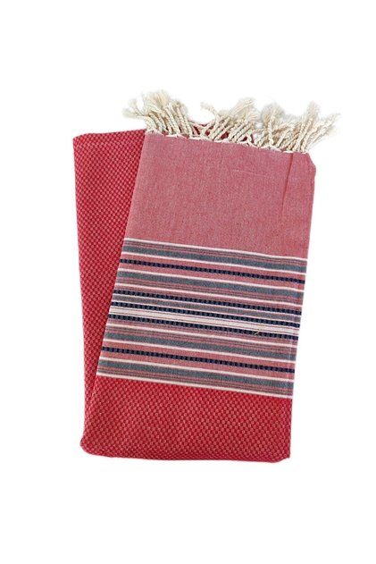 Peshtemal 100% Cotton Melissa Pattern Red Beach Towel Bath Towel