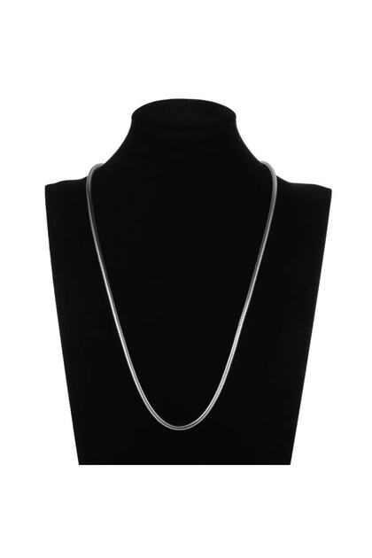 Stainless Steel Italian Chain Snake Tread Tube Unisex Necklace 2 mm 55 cm