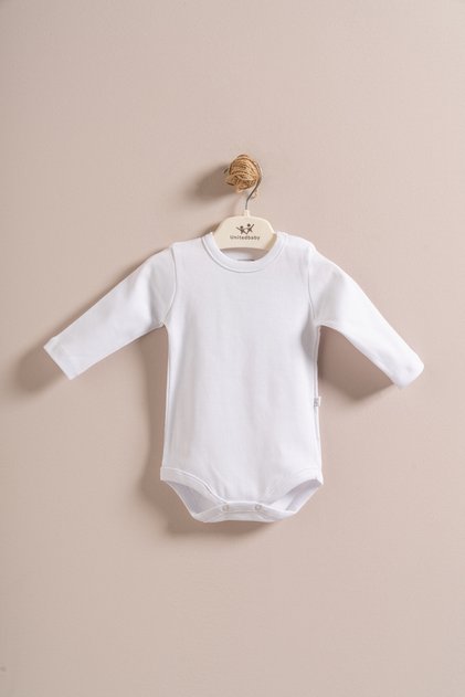 %100 Pamuklu Unisex Bebek Uzun Kollu Çıtçıtlı Body - Yenidoğan Bebek Zıbın - Bebek Body & Zıbın