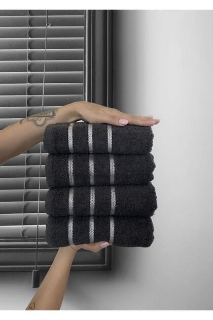 Shal 100% Cotton Set of 4 50x90 Hand&Face Towels