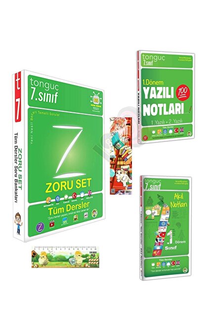 Tonguç Yayınları 7. Sınıf Zoru Bankası Tüm Dersler Seti 1. Dönem