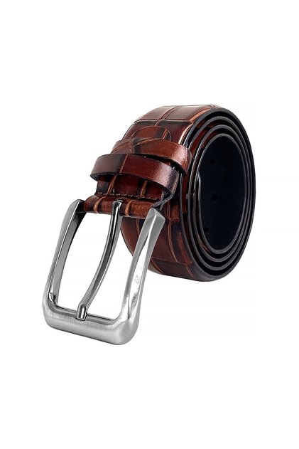 SPECIAL PRODUCTION CROCOTE LEATHER BROWN BELT