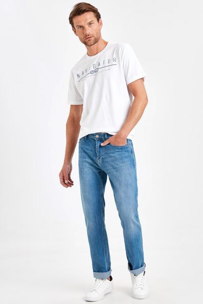 LC Waikiki Erkek Canli Beyaz T-Shirt 9SS538Z8 - 3