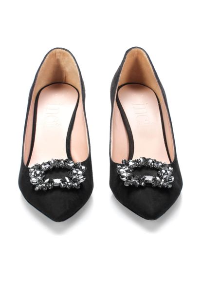 İnci Siyah Kadın Klasik Topuklu Ayakkabı 120130008701 - 7