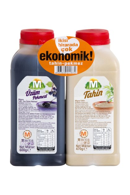 Tahin 470 gr Ve Pekmez 600 gr 2'li Paket
