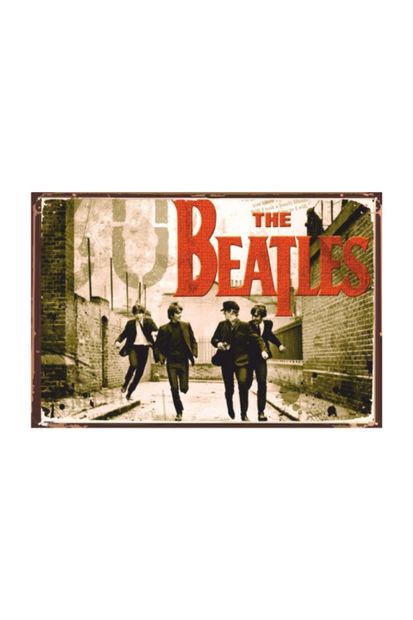 Hayat Poster The Beatles Retro Vintage Ahşap Poster - 1