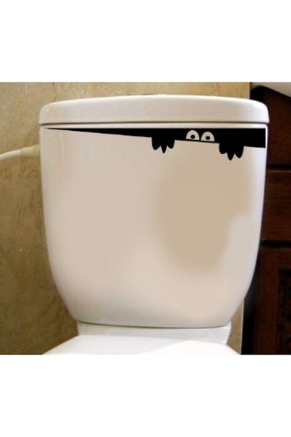 Tuvalet Sticker Siyah Gözler