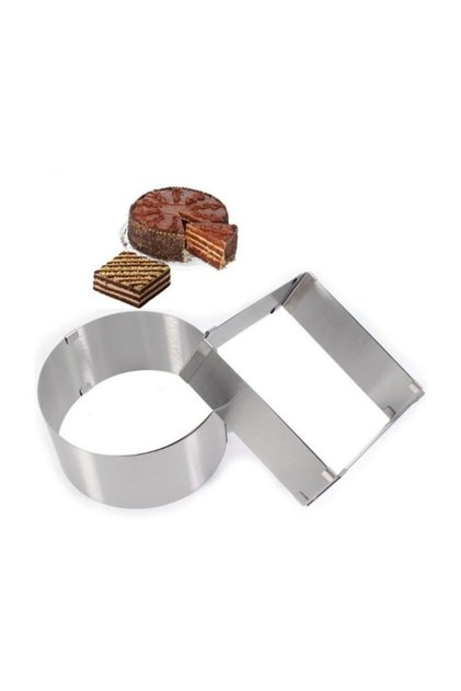 Adjustable Square Round Cake Mold Set of 2 Depth 10 cm