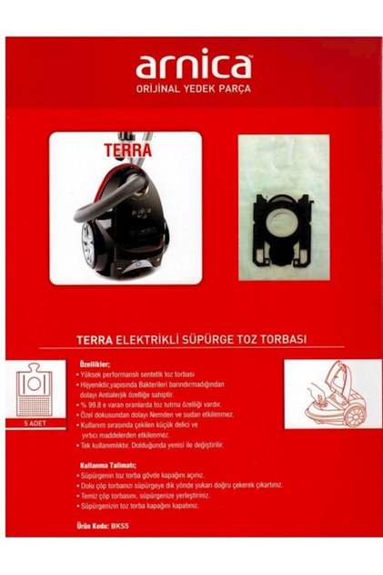 Terra Süpürge Bez Toz Torbası 5li Set Terra Orjinal Kutulu