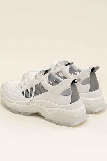 Elle Shoes REKHA-1 Beyaz Kombin Kadın Ayakkabı - 3