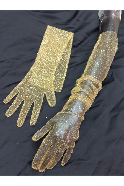 es moda shop Diamond sparkling evening dress bridal gloves long gold- Trendyol es moda shop Diamond sparkling evening dress bridal gloves long gold- Trendyol