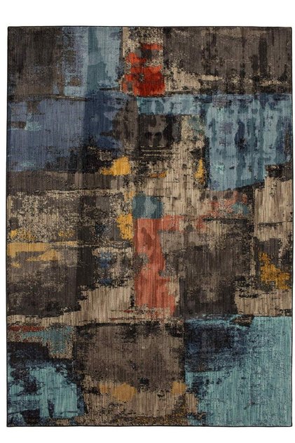 Abstract Patterned Multicolor Art Woven Base Digital Printed Carpet Mira 1385