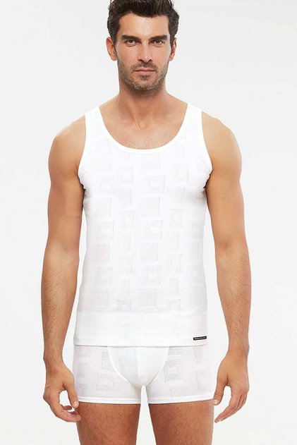 Phoenix Strap Modal Jacquard Pattern Men's Undershirt (3 Pack)