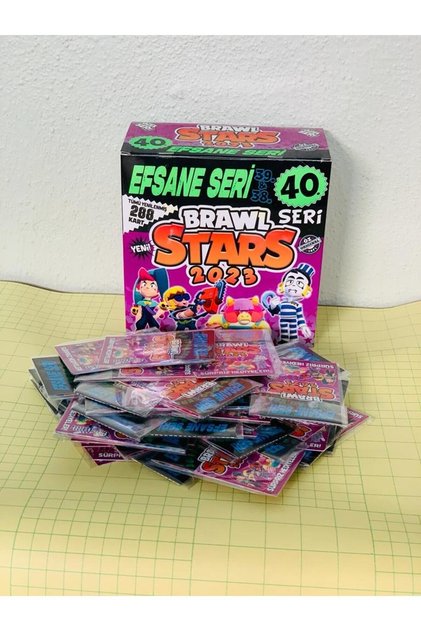 Brawl Stars EFSANE 40. seri 2'li Paketlerde 150x2 Toplam 300 Adet Kutulu Oyun Kartı