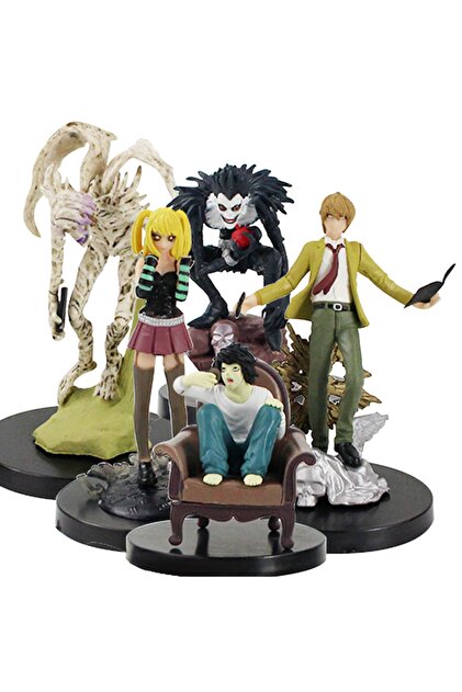 DEATH NOTE REAL FIGURE COLLECTION 5種セット MaMa Kırtasiye Anime Death Note 5'li Set Figür Light, Ryuuk