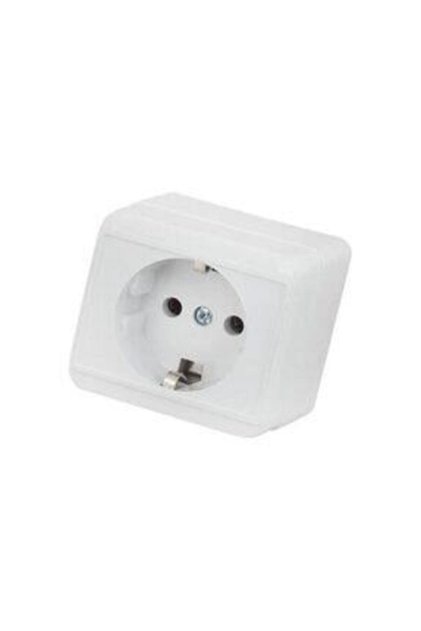 White Surface Mounted Socket 040