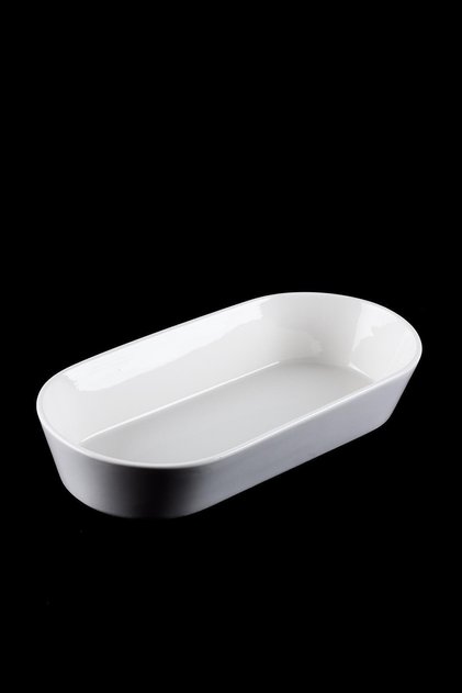 Bianca Perla Porselen Kayık Oval Kase - 32.4 Cm