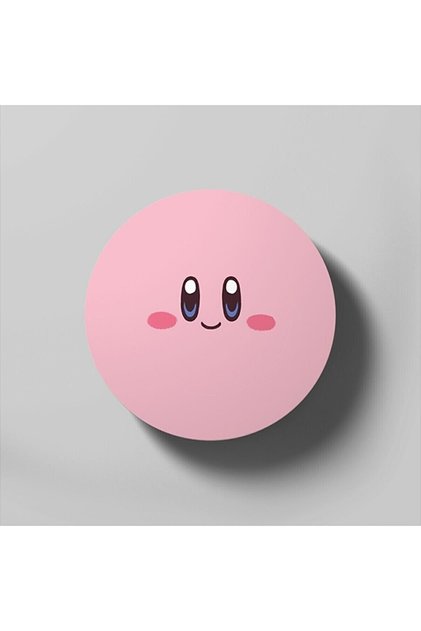 Kirby Face Nintendo Blushing Smile Bardak Altlığı