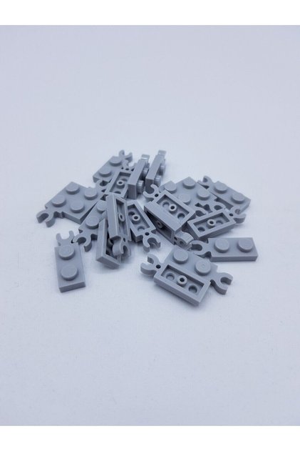 Custom Accessory Plate Modified 1 x 2 Vertical Clip Light Gray Brick 4 pieces to send